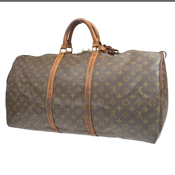LOUIS VUITTON KEEPALL 60 TRAVEL HAND BAG PURSE MONOGRAM M41422 828SD 22866 - Picture 2 of 12